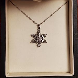 Diamond and sterling silver necklace